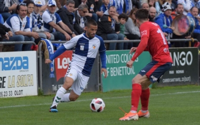 Felipe Sanchón va disputar el seu últim partit com a arlequinat contra l'Olot | Roger Benet